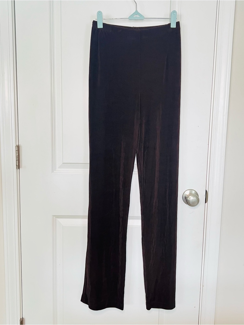Chico's Travelers Women’s Pants Sz 2~L Brown Knit Slinky Career Work Travel